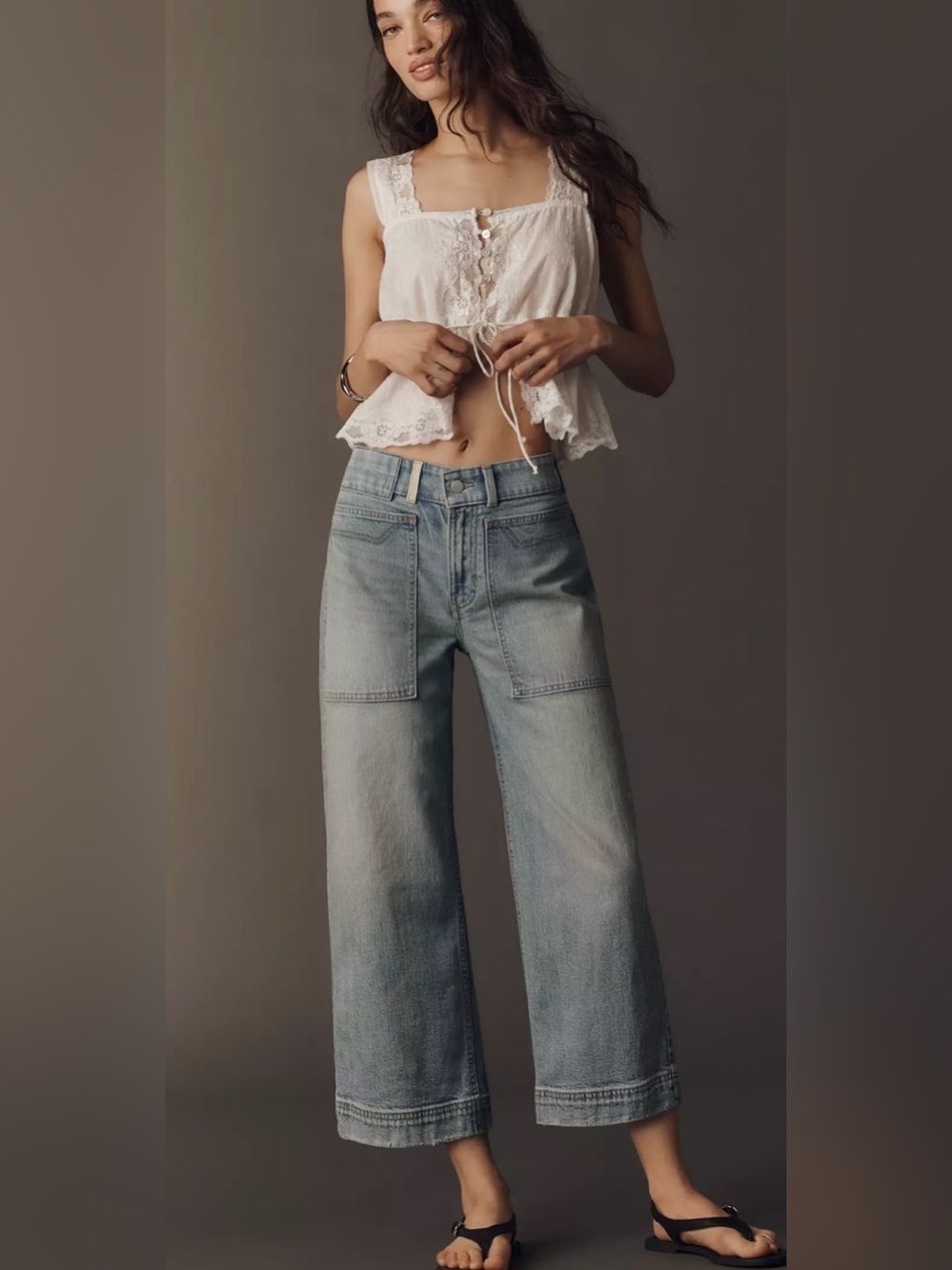 Anthropologie Pilcro Osaka Low-Slung Crop
Wide-Leg Jeans